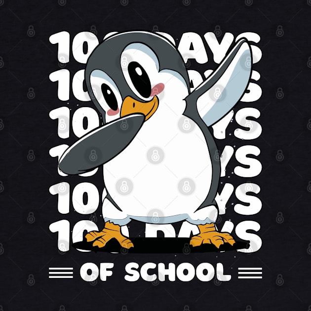 100 Days of school typography featuring a Dabbing Penguin #2 by XYDstore